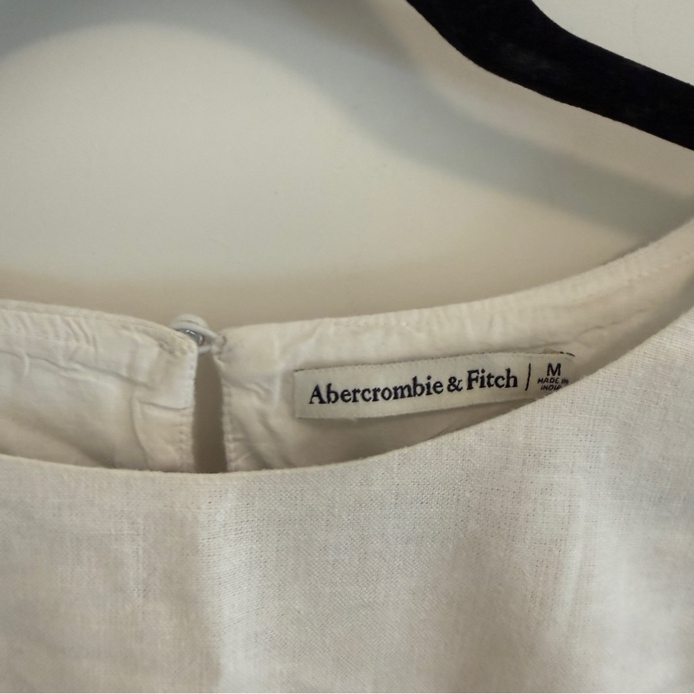 Abercrombie & Fitch White Sleeveless Linen Top - Picture 4 of 6